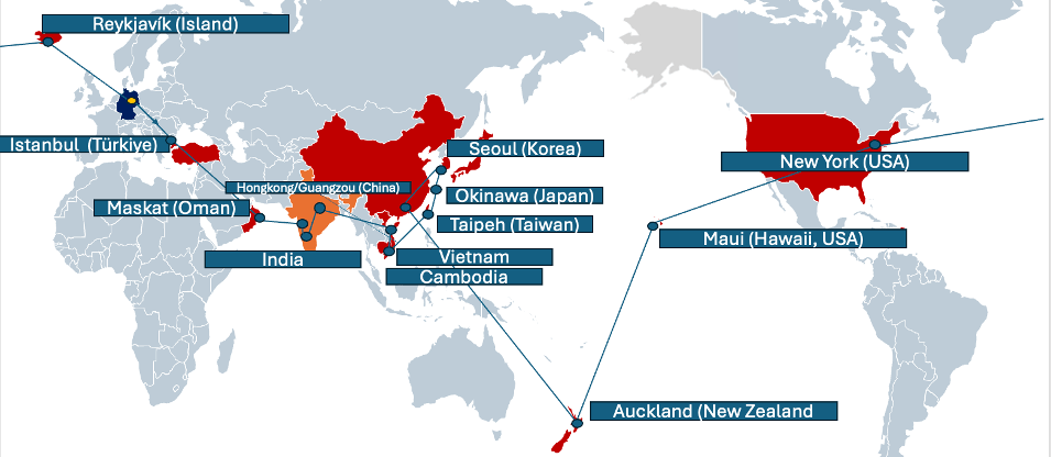 Around the world again&nbsp;(2024-2025)